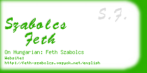 szabolcs feth business card